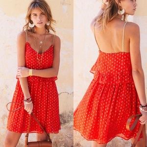 Sézane Ashley Popover Braided Straps Silk Dress